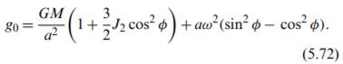 Determine the values of the acceleration of gravity at the equator and the poles using GRS 80 and...