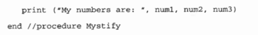 Consider the following algorithm and report the exact output that is printed.-2