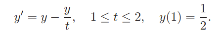 Write a computer program in a language of your choice for applying the Taylor series to the IVP y 