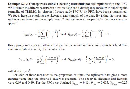 Example X.19: Test the normality assumption with the Shapiro–Francia test (Shapiro and Francia...