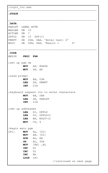 Given the program shown below, determine the contents of the RSLT field after each of the following...-2