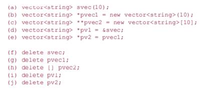 Given that ptr points to a class with an int member named ival, vec is a vector holding ints, and...-2