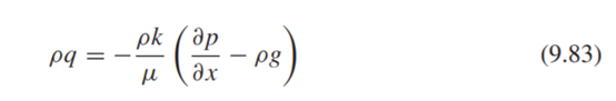 Flow through a partially saturated soil is often described macroscopically using the following...-2