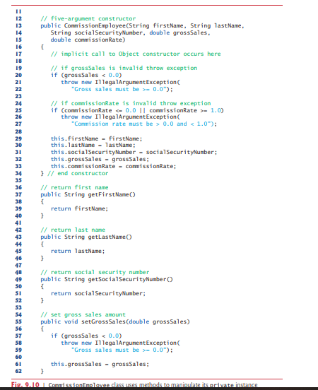 In Figs. 9.10–9.11 methods earnings and toString each call various get methods within the same...-2