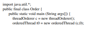 Suppose that monitor threadOrderer below uses an SC toolbox that is implemented without VP()...-1