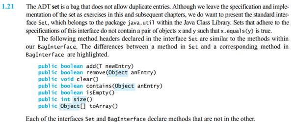 Define a class LinkedSet that represents a set and implements the interface described in Project 1a...-2