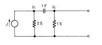 Analyze the network by first keeping all elements and the source as variables and obtain the voltage...-1