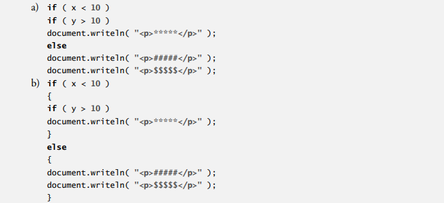 Determine the output for each of the given segments of code when x is 9 and y is 11, and when x is...