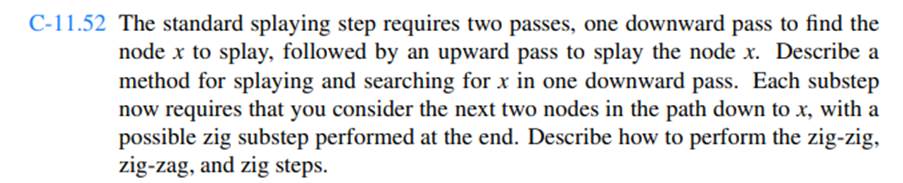 play trees that uses top-down splaying as described in Exercise C-11.52. Perform extensive...