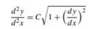 Solve the following ODE with boundary conditions y(1) = 0, y(1) = 0 and y(2) = 1: A flexible cable...-2