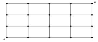 Consider the grid of points shown at the top of the next column. Suppose that, starting at the point...