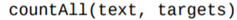 Write a function that returns the number of occurrences of the string target in the string text. Use...-2