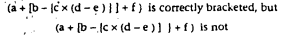 A problem in elementary algebra is to decide if an expression containing several kinds of brackets,...-1