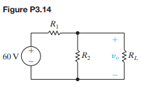 The no-load voltage in the voltage-divider circuit shown in Fig. P3.14 is 15 V. The smallest load...