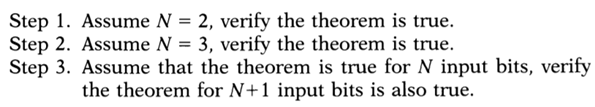 In three steps, prove the generalized parity theorem as stated here: Given bits denoted as bO, b1,...-3