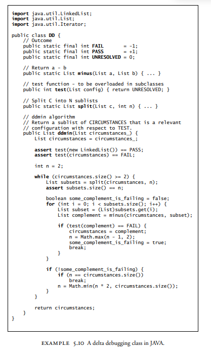 In the exercises of Chapter 5 “Simplifying Problems,” we used a JAVA implementation of the delta...