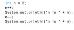 What output is produced by the following lines of program code? What output is produced by the...-1