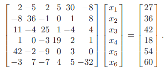 Use the MATLAB function seidel.m with x (0) = 0 to solve the linear system At first glance the set...