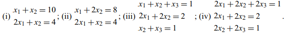 Find An if n = 1,2,3. Also find (A2) 2 and (A2).(A3). Solve the following SSLEs using the Gauss...-2