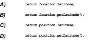 Assume a Map class has a member variable named position that is an instance of the Location class....