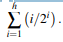 Give an alternative analysis of bottom-up heap construction by showing the following summation is...