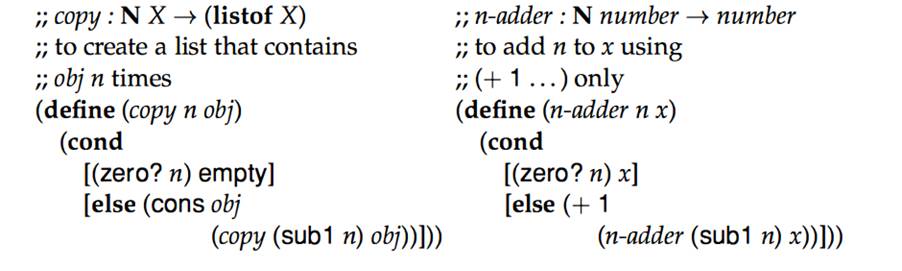 Define natural-f, which is the abstraction of the following two functions: Don