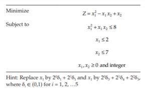 Explain how the following conditions can be represented as linear constraints using binary...-2