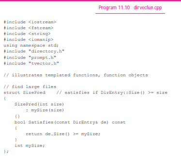 Write a program based on dirvecfun.cpp, Program 11.10, specifically on the function IterToVectorIf,...-1