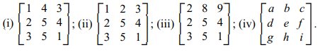 Find the determinant of the following matrices using Sarus rule: