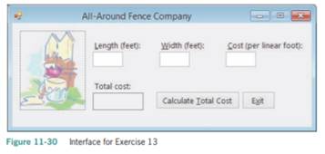 In this exercise, you create an application that can be used to calculate the cost of installing a...