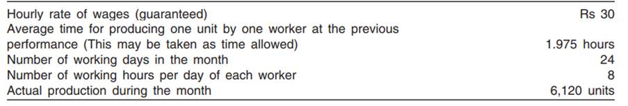 ZED Ltd is working by employing 50 skilled workers. It is considering the introduction of incentive...