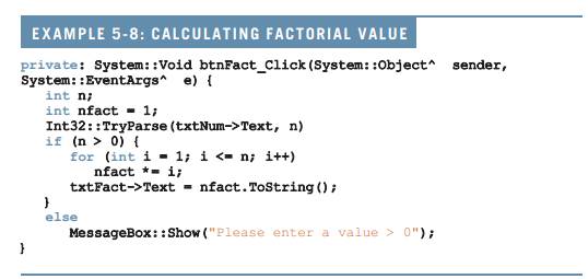 Rewrite the factorial program given in Example 5-8 so that it does not allow the user to enter an...