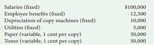 The Apex Company’s copy department, which does almost all of the photocopying for the sales...