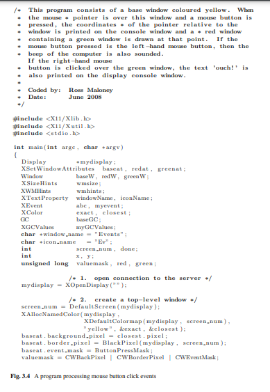 Modify the program of Fig. 3.4 to include the label Cancel centrally located in black characters on...-1