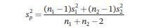 Consider the pooled variance term in the t-test: Show that when sample size is equal per group, that...