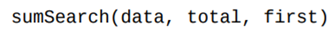 Write a recursive function that returns the first index in data, greater than or equal to first, for...