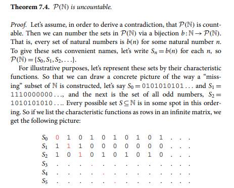 Johnny is skeptical about the proof of Theorem 7.4. He agrees that the diagonalization process...