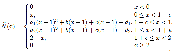 The “hat” function N (x) defined by (2.5) on page 89 has a discontinuity in the derivative at x = 1....