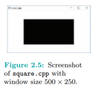 The main routine’s glutInitWindowSize() parameter values determine the shape of the OpenGL window;...