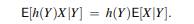 If X ? L 1 , show that E[X|Y] ? L 1 . If X ? L 1 and h is a bounded function, show that-2