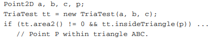 Our way of testing whether a given point P lies in a triangle ABC, discussed in Sect. 2.5, resulted...-4