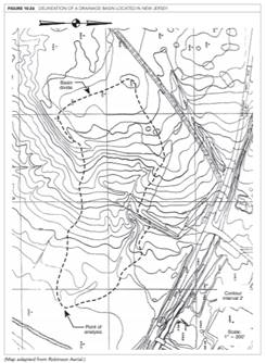 Delineate the hydraulic path and determine the time of concentration for the drainage basin in...-2