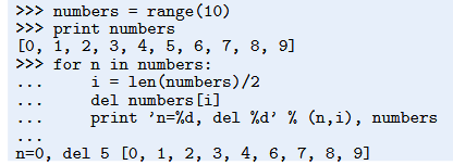 Study the following interactive session and explain in detail what happens in each pass of the loop,...-1