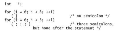 A for loop has the form Why is there no semicolon following statement? Of course, it may well happen...-2