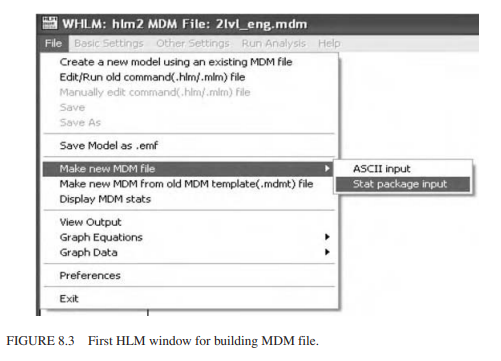 Once the HLM program is opened, click on FILE, scroll down to “MAKE NEW MDM FILE” and request STAT...