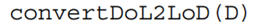 Write a function that converts from a dictionary of lists representation in D to the equivalent list...-1