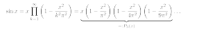 The sine-function can be expressed due to Euler as Write a generator that generates the function...