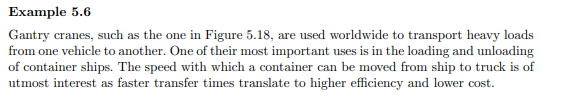 Consider the crane in Example 5.6 and now treat the motion of the trolley x as a variable. The...