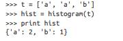 Write a function named choose_from_hist that takes a histogram as defined in “Dictionary as a Set of...