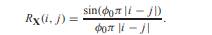 Continuing Example 9.10, the 21-dimensional vector X has correlation matrix RX with i, jth element...-1